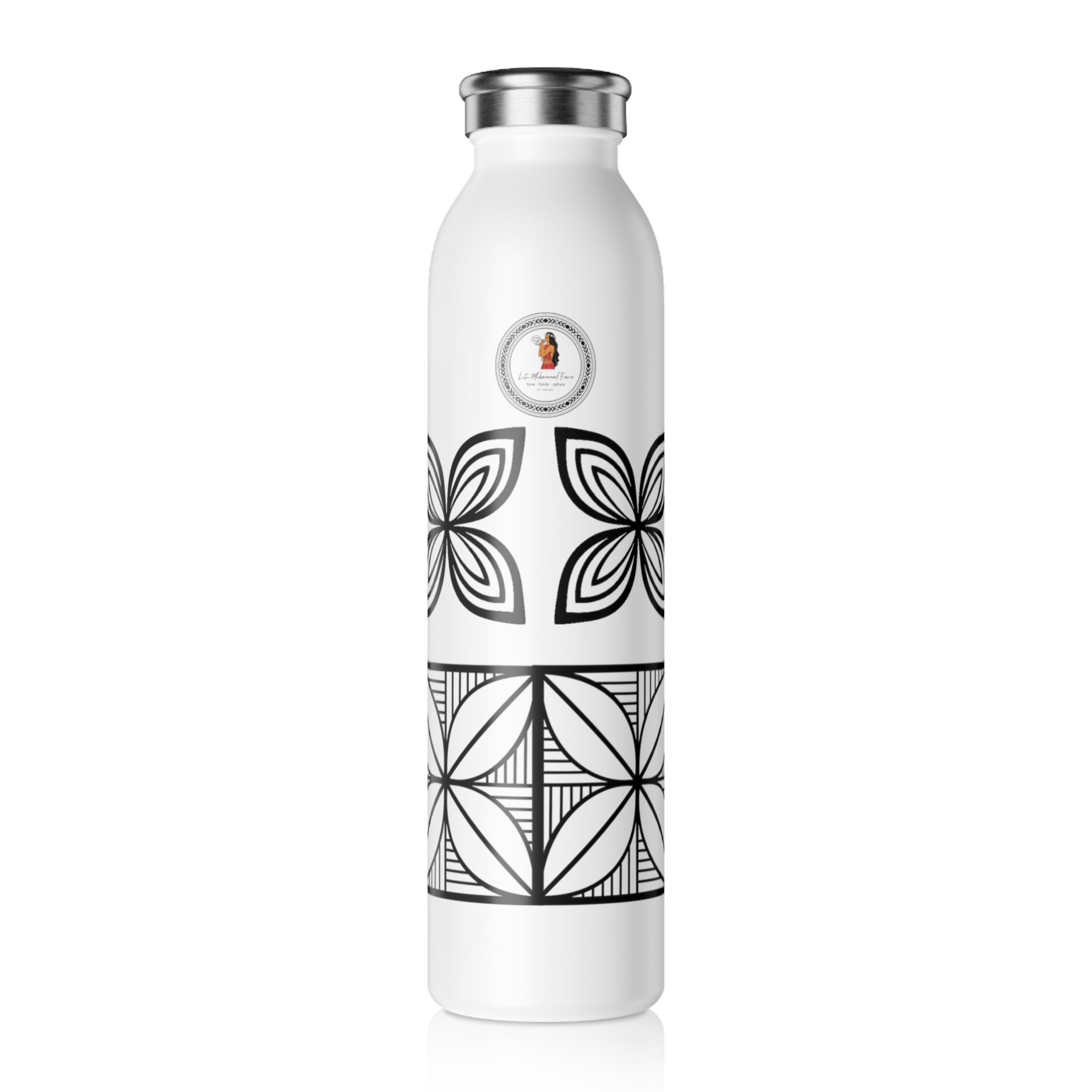 Elegant Tribal Slim Water Bottle | Stylish Insulated Drinkware, Eco-Friendly Gift, Fitness Accessory, Wedding Favor, Travel Companion