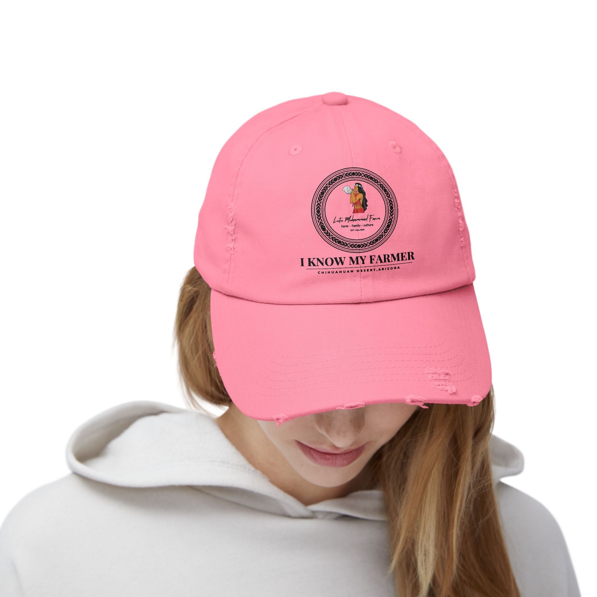 I Know My Farmer Distressed Cap