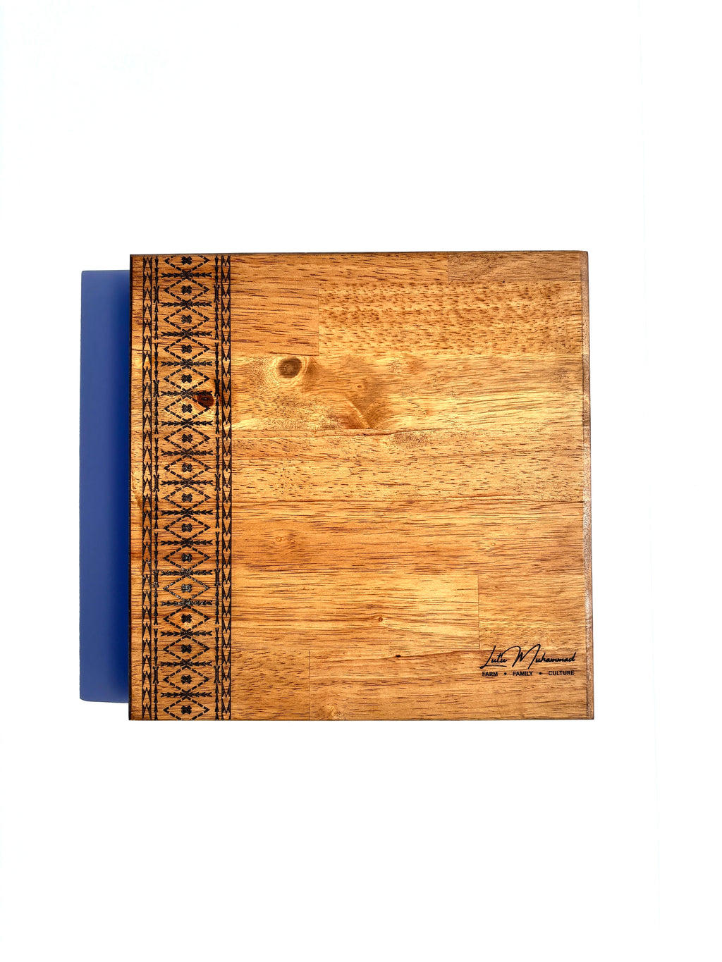 12" x 12" Handmade Samoan Tribal Butcher Block Cutting Board