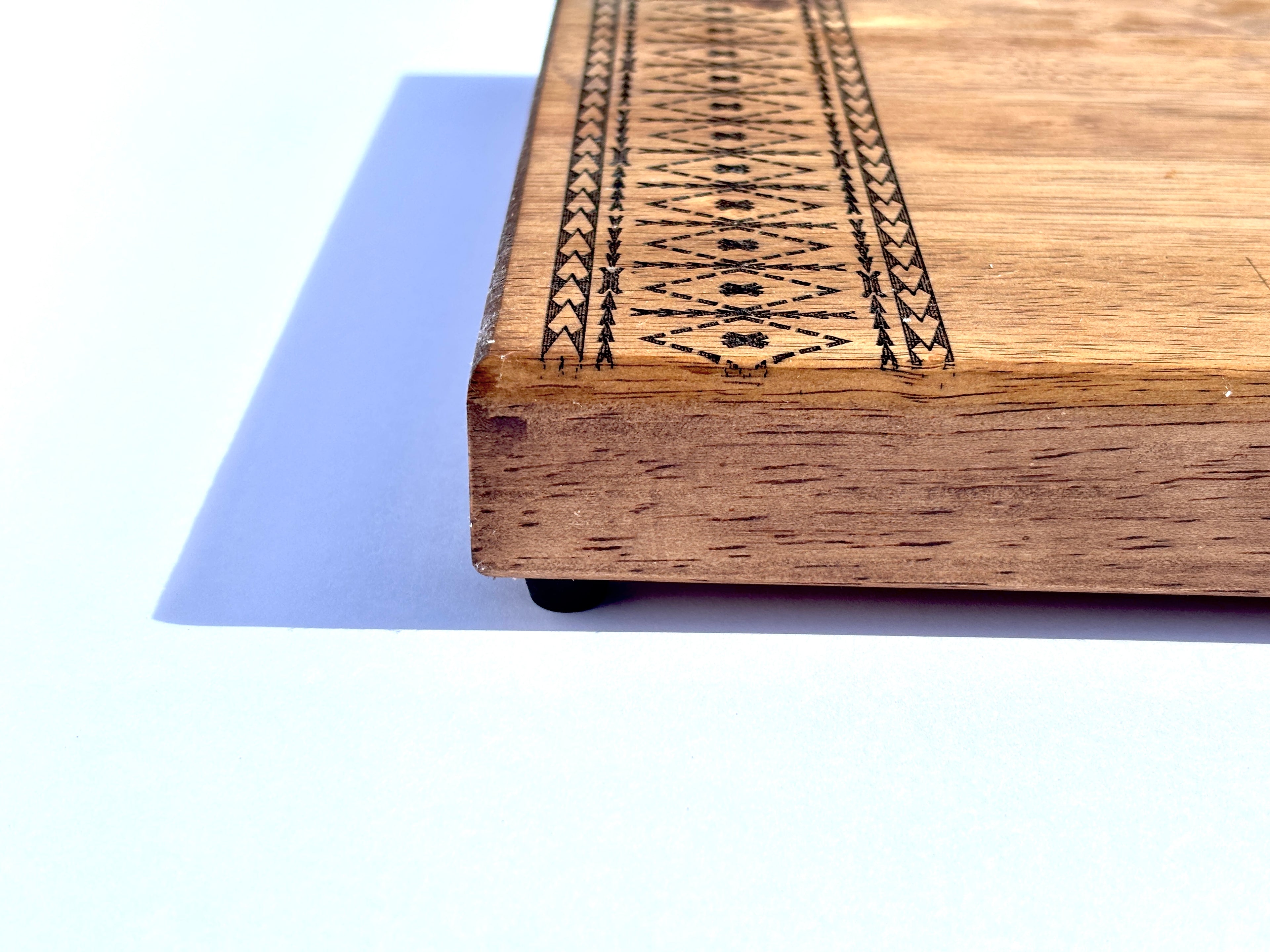 12" x 12" Handmade Samoan Tribal Butcher Block Cutting Board